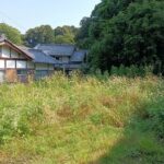 木津川市加茂町で空地の草刈